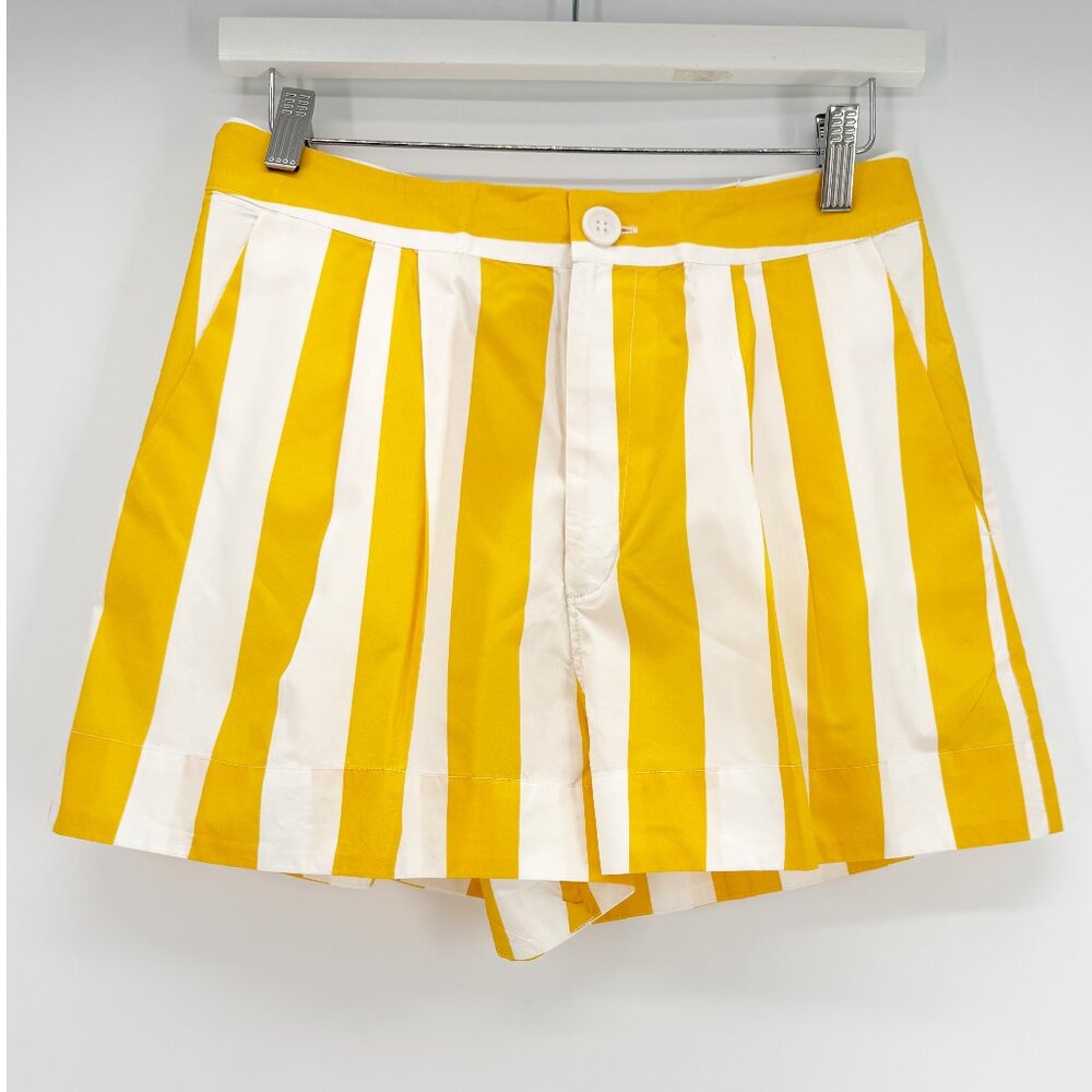 RHODE WALKER SHORT in Yellow/White Stripe NWOT S Anthropologie - Picture 2 of 13